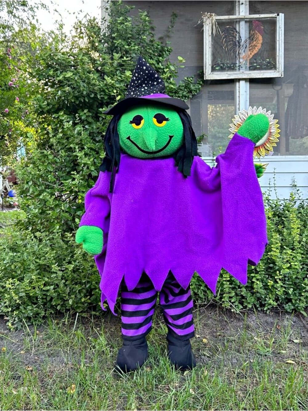 Vintage 90s Kmart Porch Kids 36" Halloween Witch Trick Or Treat Door Greeter